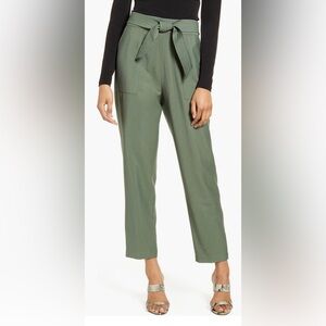 Leith Tie Waist Utility Pants |  Size:Medium, Color: GREEN THYME